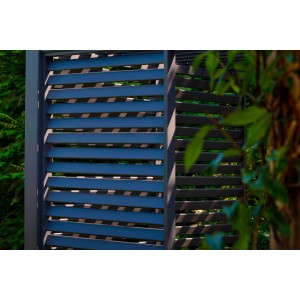 Lamellenwand Mirador, 93 cm, Anthrazit, für Terrassenüberdachung. Sichtschutz und Windschutz für Pergola.
