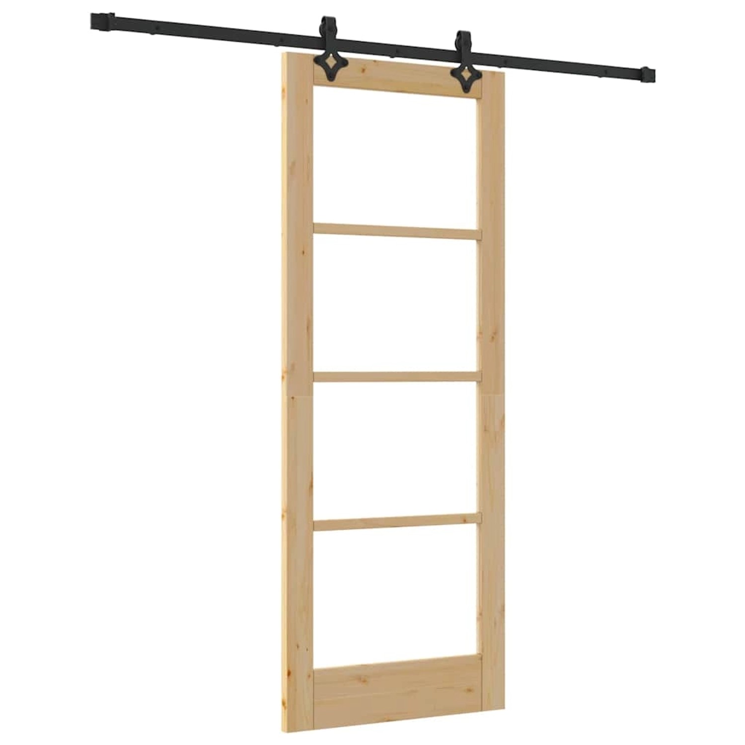 vidaXL Schiebetür ORKDAL Braun 78 x 202 cm Holz und Metall 3332187 günstig online kaufen