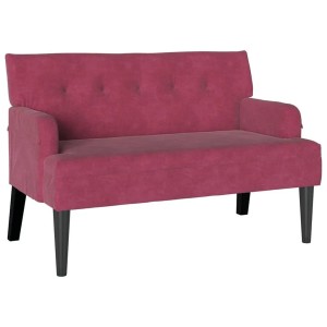 vidaXL Chesterfield Bank Weinrot 112 x 65,5 x 75 cm Samt 42019290