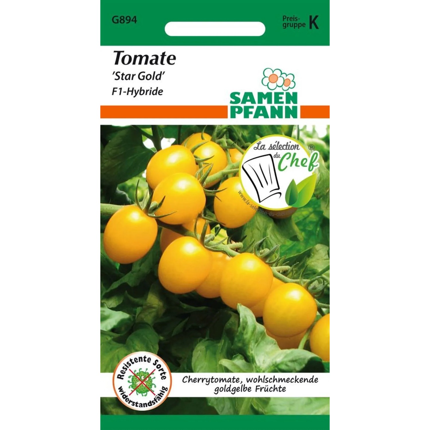 SAMEN PFANN Tomate Star Gold F1 Cherry-Tomate günstig online kaufen