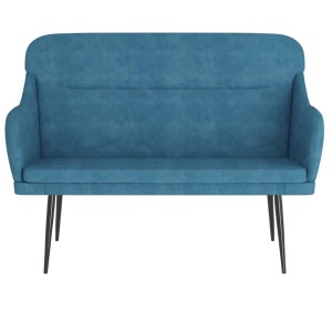 vidaXL Sitzbank Blau 110x76x80 cm Samt 351453