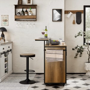 SoBuy Küchenwagen KNL02-PF mit Arbeitsplatte und Rollen. Kücheninsel mit Stauraum und Handtuchhalter.