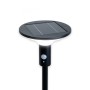 Schwarze LED Solar Stehleuchte Nora, 139cm hoch, für den Garten oder die Terrasse.