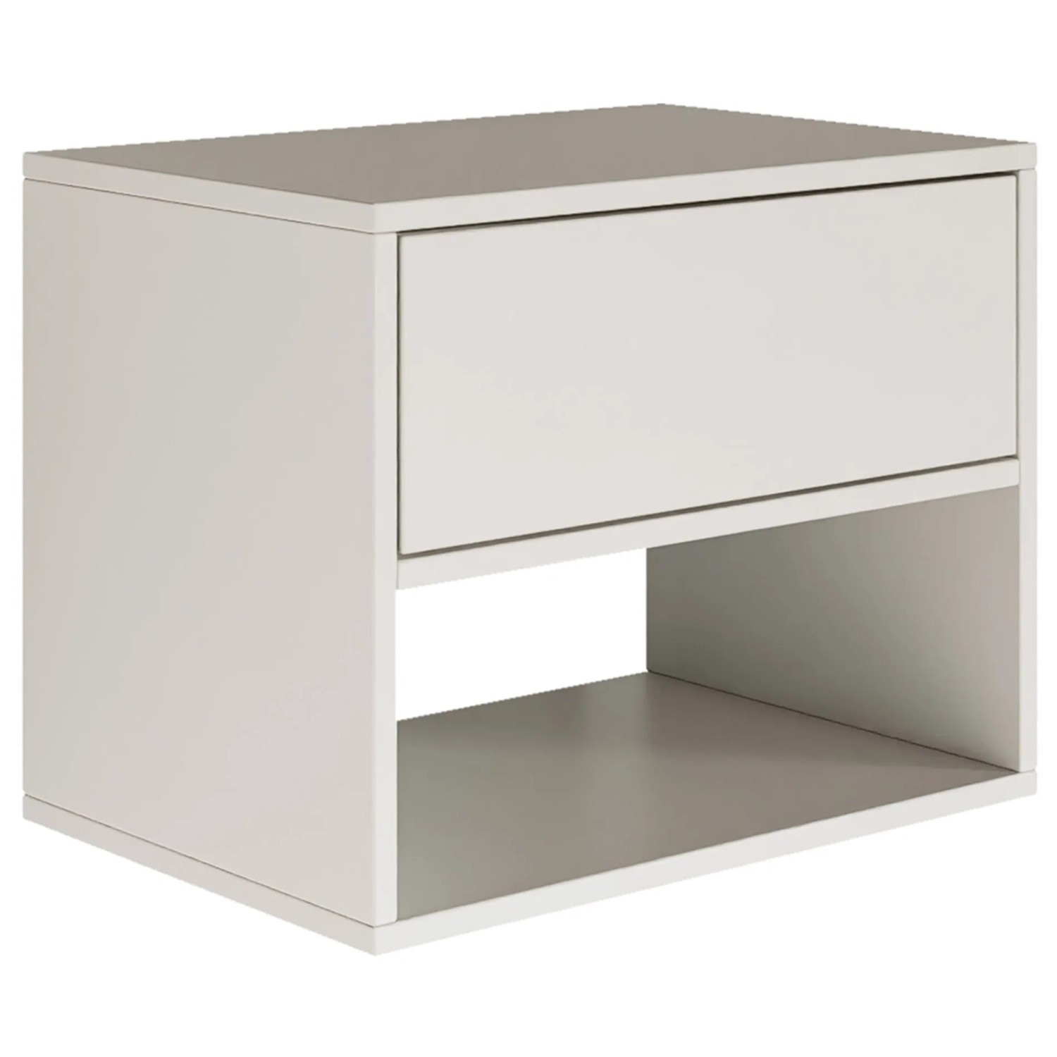 Selsey Nachttisch Framme Hängend mit Schublade und Fach Weiß 50 cm