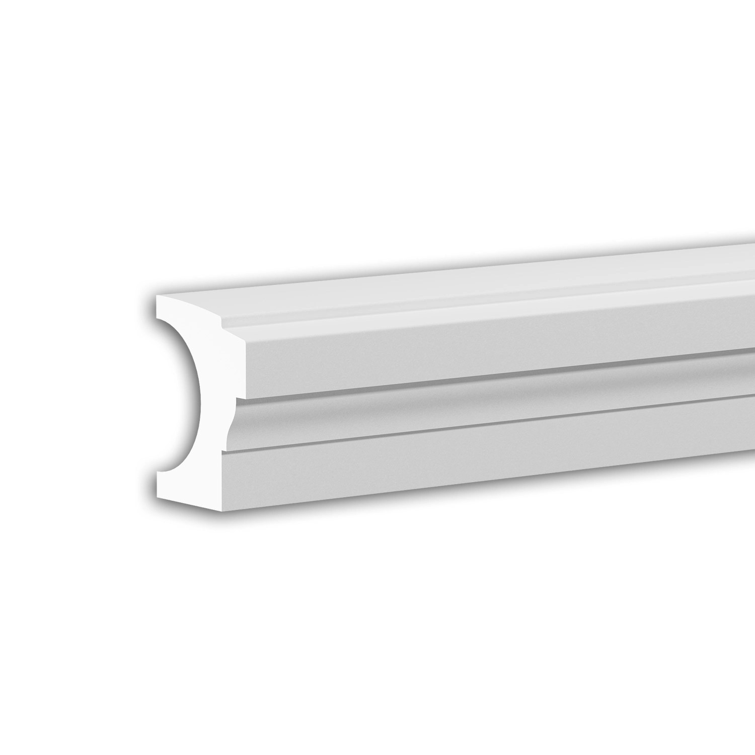 PROFHOME 472211 Halbbalustrade Handlauf Außenstuck Balustrade Fassadenstuck 3 m 300 cm x 7,5 cm x 10 cm Weiß