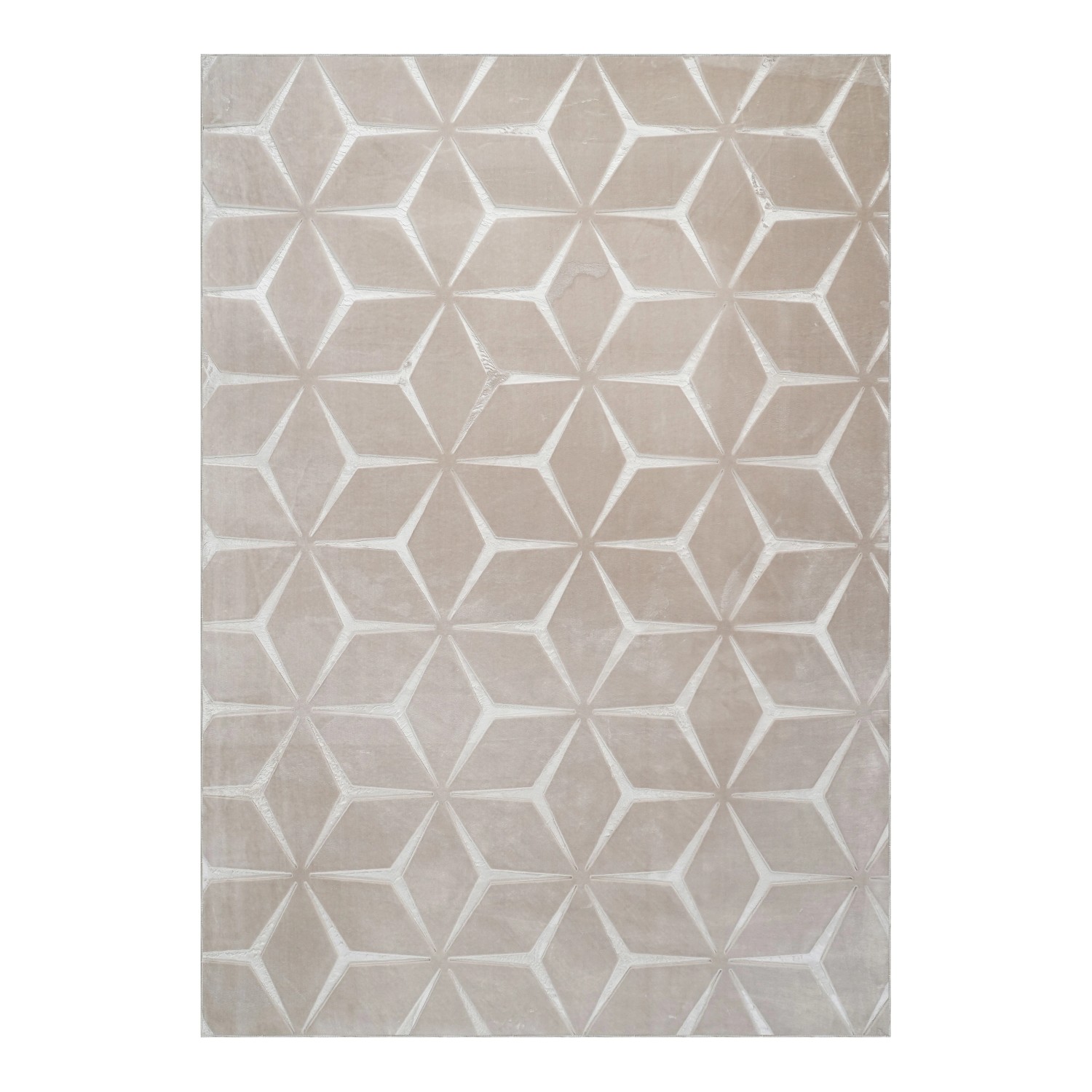 MeGusta Teppich Calma 225 Beige 160x220 cm  Pflegeleicht  Modern