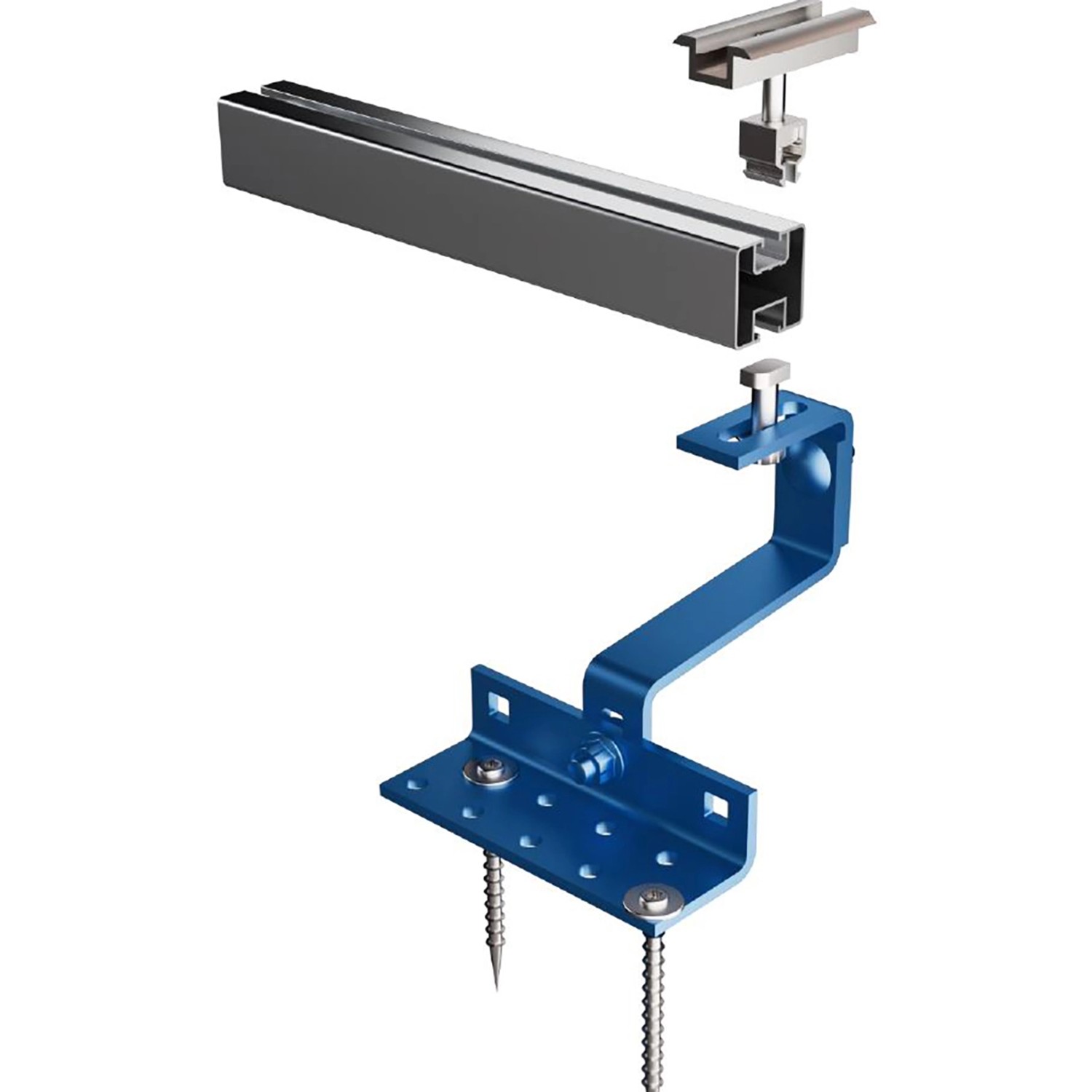 Absaar Solar Dachhaken, 3-fach verstellbar, 6 mm, für Solaranlagen Montage auf Schrägdächern.