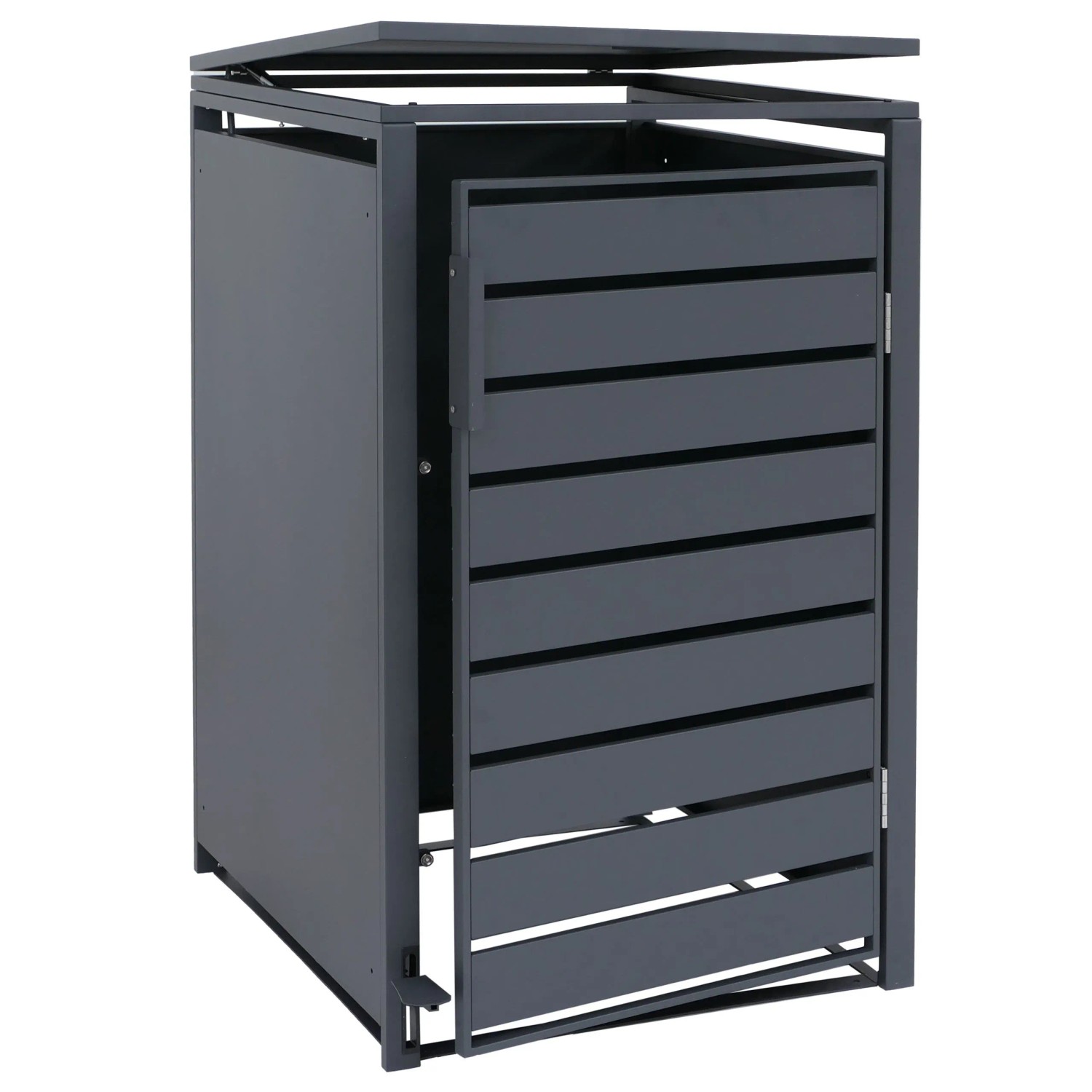 MCW 1er-Mülltonnenverkleidung Q75 Metall 116x68x89cm 35kg Anthrazit