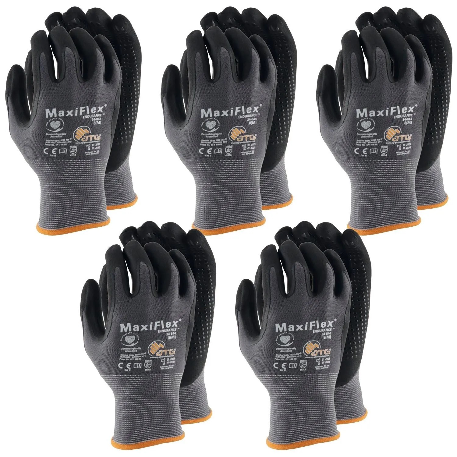 vasalat Set Maxiflex Endurance Schutzhandschuhe Größe 8 M Unisex 5 Paar