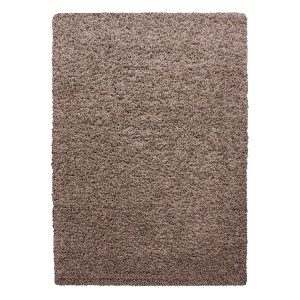 Ayyildiz Hochflorteppich Life 1500 Mokka, 300x400 cm. Flauschiger, einfarbiger Shaggy Teppich.