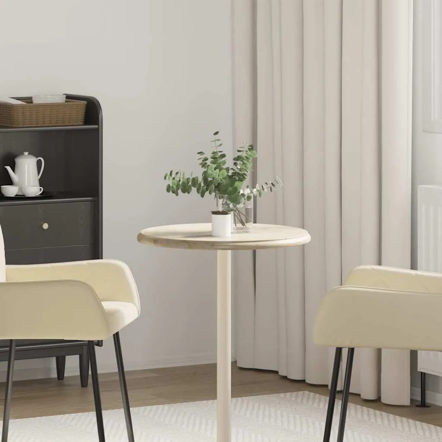 vidaXL Tischplatte Creme Ø50x2,5 cm Marmor 149192