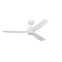 Weißer Eglo LED-Deckenventilator Bonassola, matt, mit 3 Flügeln. Ø 132,6 cm. Leiser Deckenventilator.