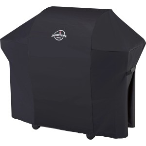 Schwarze Jamestown Grill-Schutzhülle für Knox 3 Brenner Grillwagen.