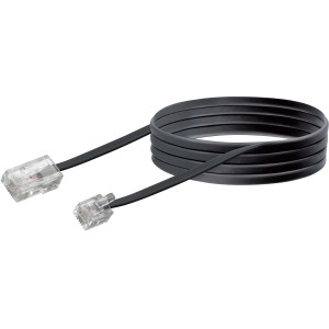 Schwaiger Modem-Anschlusskabel, 3 m, für die Verbindung von Modem und Splitter im Heimnetzwerk.