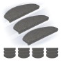 Relaxdays Treppenmatten 15er Set Kunststoff Grau Selbstklebend Rutschhemmend 4 cm x 65 cm x 24 cm
