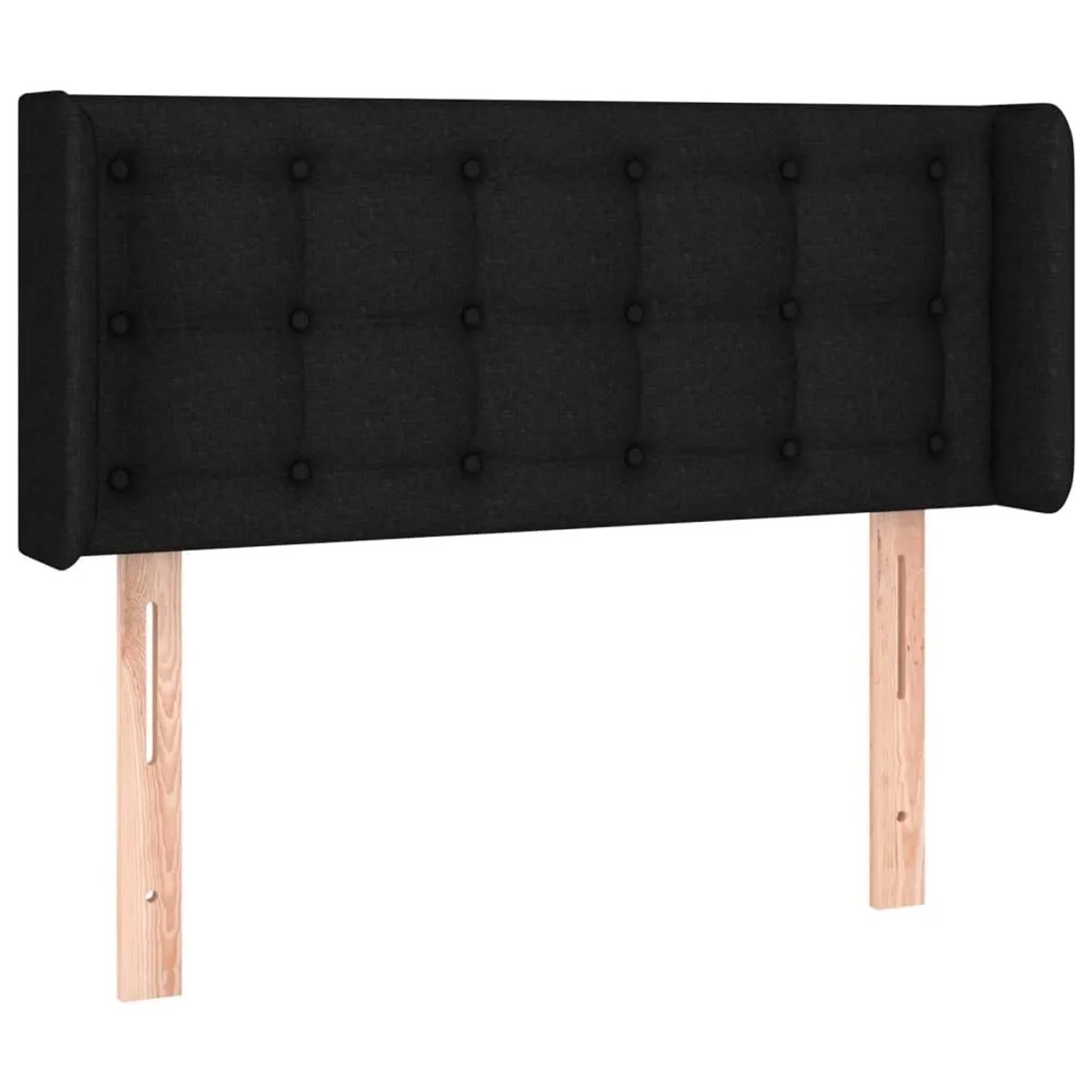vidaXL Kopfteil mit Ohren Schwarz 83x16x78/88 cm Stoff 3119178
