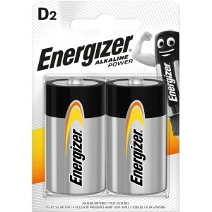 Energizer Alkaline Power D Mono Batterien, 2er-Pack. Zuverlässige Energie für Geräte des täglichen Bedarfs.