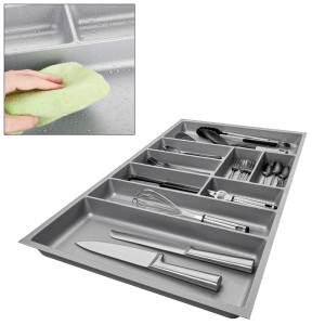 SOTECH ORGA-BOX-3 Besteckeinsätze Tiefe 473 mm Höhe 50,5 mm Silbergrau Schubladeneinsätze Breite 791 mm