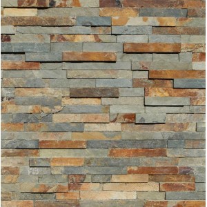 Verblender Schiefer Multi, 15x60 cm, beigebraune Naturstein-Optik für Innen & Außen.