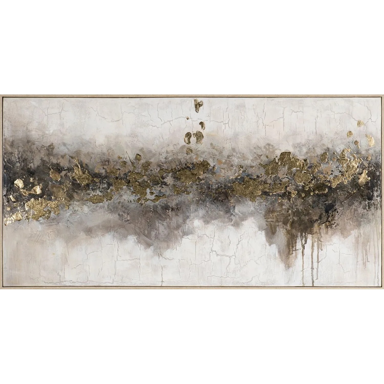 Art Universe Leinwandbild Golden Horizon 70 x 140 cm