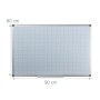 Relaxdays Whiteboard Planer Eisen Weiß Magnetisch Abwischbar Kariert 60 cm x 90 cm x 5 cm 2,1 kg_4