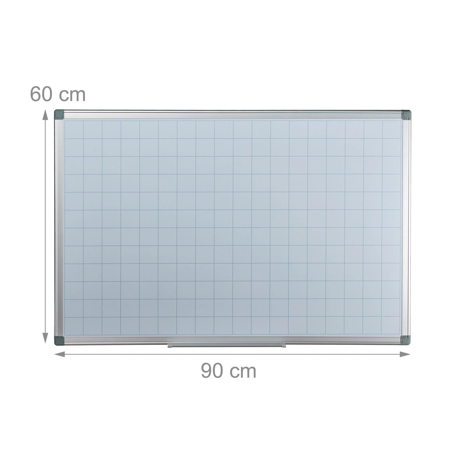 Relaxdays Whiteboard Planer Eisen Weiß Magnetisch Abwischbar Kariert 60 cm x 90 cm x 5 cm 2,1 kg_4