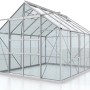 Vitavia Gewächshaus Meridian 2 8300 mit ESG-Glas und Alu-Rahmen, zwei Dachfenster.