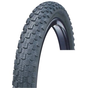 Schwarzer Fischer BMX Reifen, 50,8 cm (20 Zoll), Profil für guten Grip.