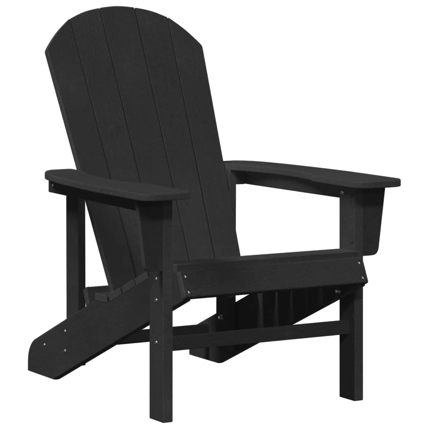 vidaXL Adirondack-Stuhl Schwarz 82 x 74 x 92 cm HDPE 42006623