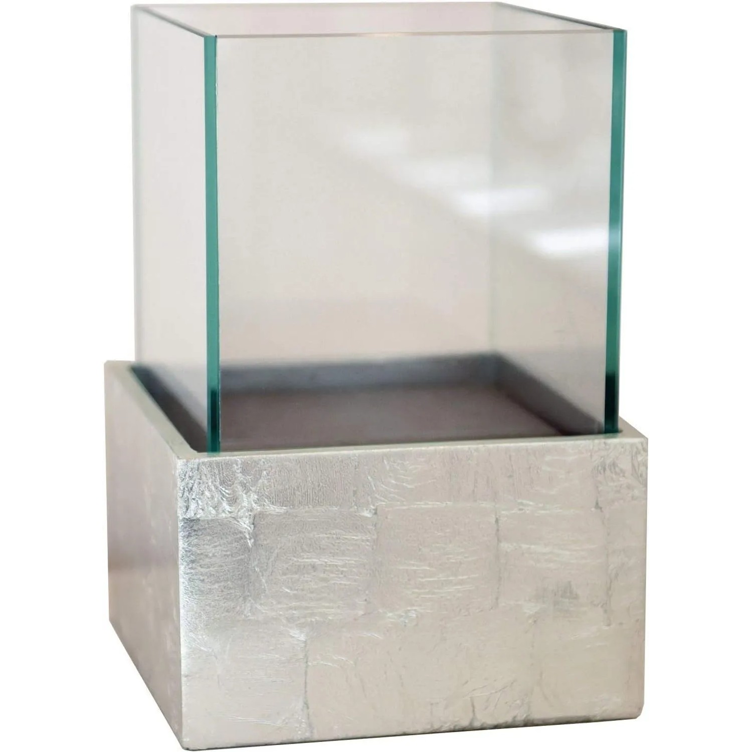 Vivanno Tischwindlicht Candelita 20 cm x 20 cm x 29 cm Blattsilber