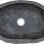 Ovales baliv Aufsatzwaschbecken WBA-7030 aus dunklem Naturstein, 40x50 cm.