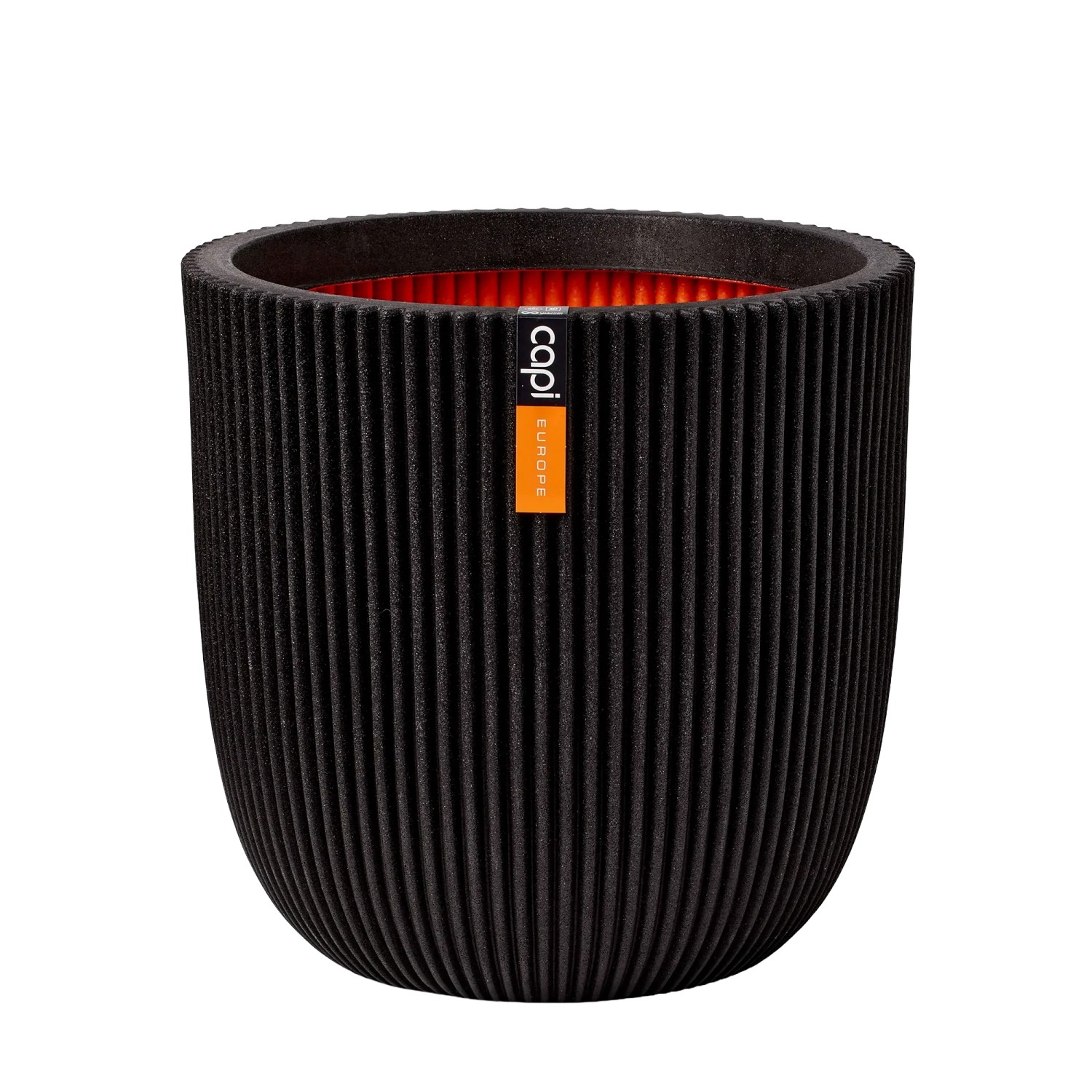Capi Europe Blumentopf Kugel Groove NL Ø 54 cm x 52 cm Schwarz