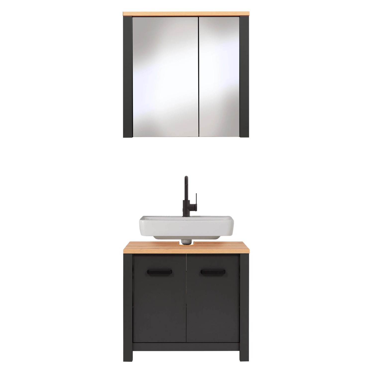 Veneto Badmöbel-Set Anthrazit 140 x 40 x 70 cm