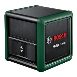 Bosch Quigo Green Kreuzlinienlaser, selbstnivellierend, für präzise Ausrichtung.
