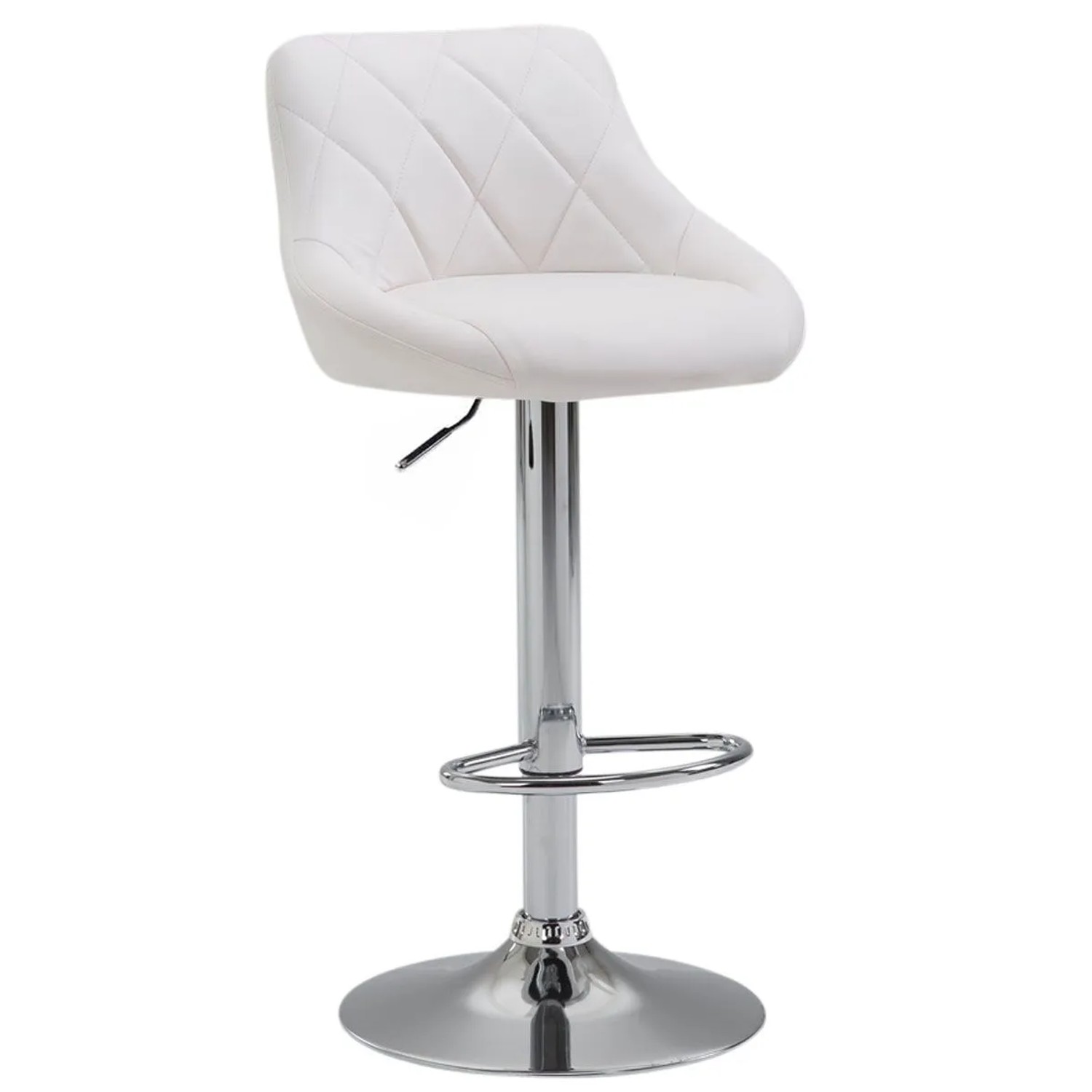 CLP Barhocker Lazio Kunstleder Weiß/Chrom