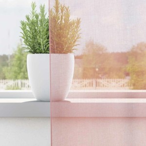 vidaXL Voile Vorhänge mit Ösen 2 Stk Hellrosa 140x245 cm 4102086