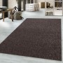Brauner Kurzflorteppich Nizza von Ayyildiz, 60x100 cm, meliertes Design.
