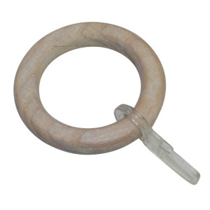 Schöner Wohnen Gardinenring Mira Esche geölt mit Faltenlegehaken, aus FSC®-Holz.