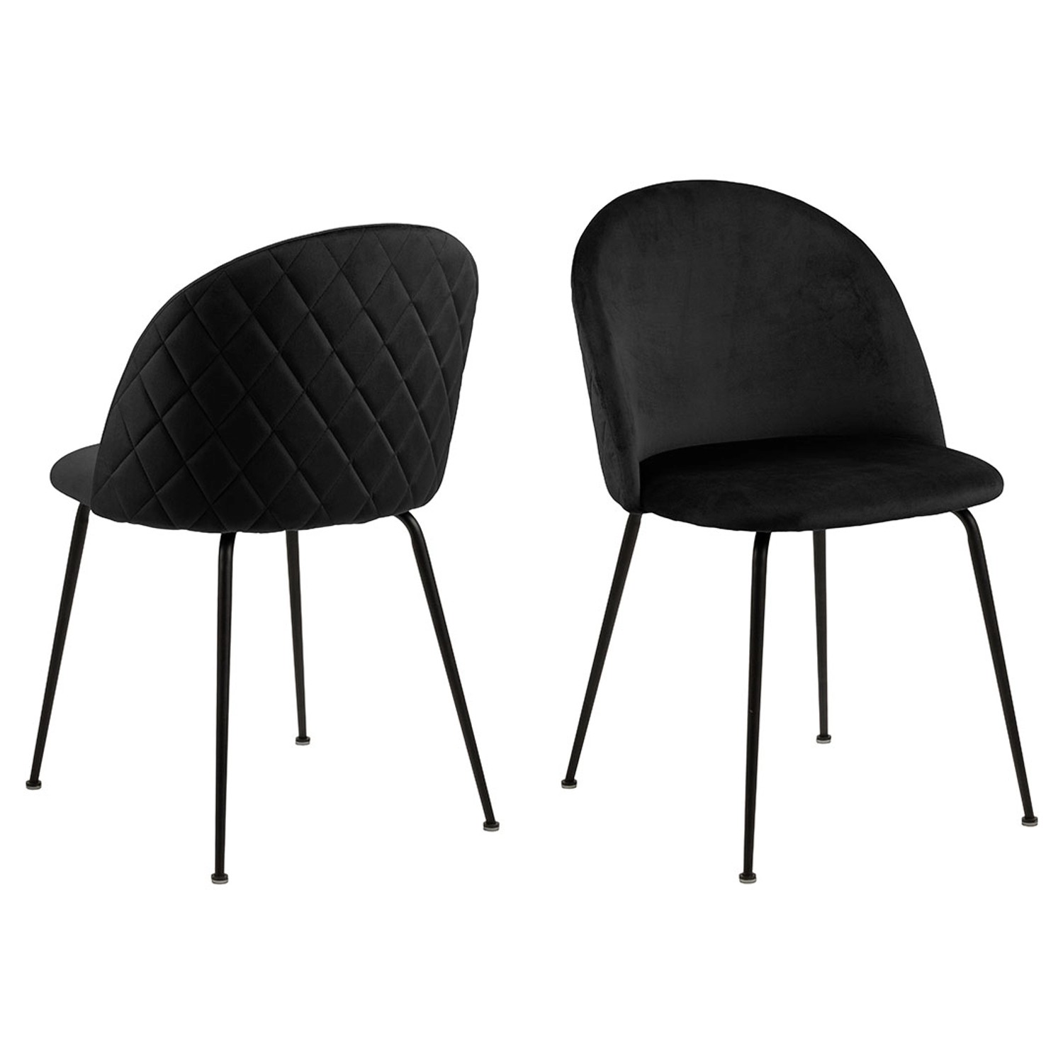 ebuy24 Louise Esszimmerstuhl Velour Schwarz günstig online kaufen