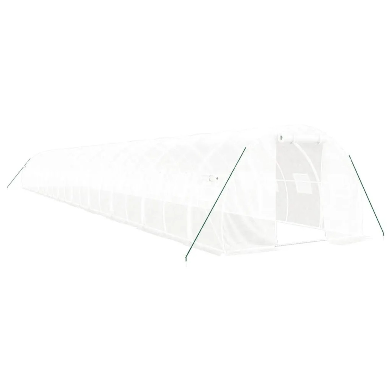 Furnicato Gewächshaus Mit Stahlrahmen Weiß 60 M² 20x3x2 M