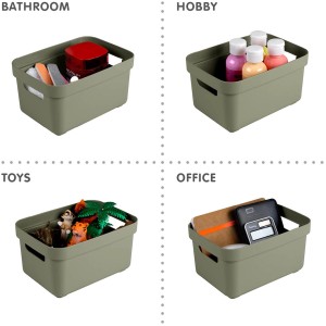 Sunware Aufbewahrungsbox Sigma Home 2,5 l Dunkelgrün für Bad, Hobby, Spielzeug und Büro.