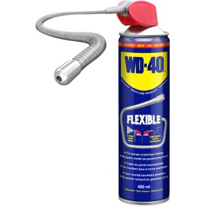WD-40 Flexible Multifunktionsprodukt 400ml mit biegsamen Sprührohr für schwer erreichbare Stellen.