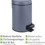 Wenko Treteimer Leman Slateblue, 3 Liter, ideal für Bad und WC.