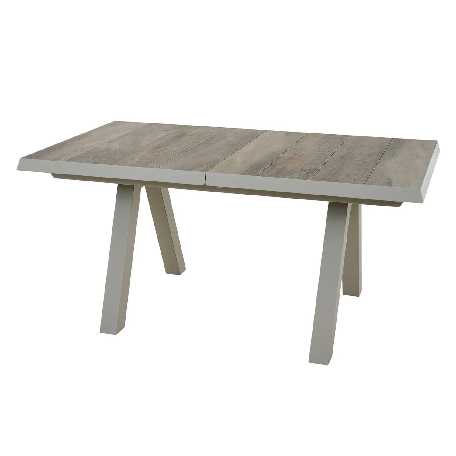 Siena Garden Gartentisch ausziehbar Keramik Washed Grey 90 cm x 160 cm