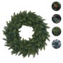 Grüner künstlicher Tannen-Kranz Ø 45cm für Weihnachtsdekoration. Ideal als Türkranz oder Tischkranz mit Kerzenhaltern.