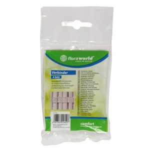 Kunststoff-Verbinder 4er-Set Comfort zur Befestigung von Sichtschutz und Balkonverkleidung.