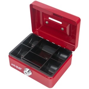 HMF 102122-03 Kinder Spardose Geldkassette Schlitz 12 x 9 x 6 cm Rot