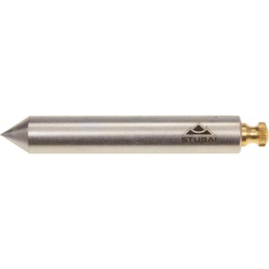 Stubai Senklot aus Stahl, 220g, 130mm, mit spitzer Spitze und abschraubbarer Messingkappe für präzise Lotarbeiten.