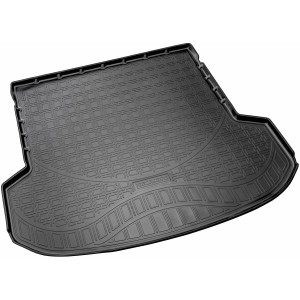Schwarze Gummi Kofferraumwanne für Kia Sorento IV (ab 2020), 5-Sitzer, passgenau.
