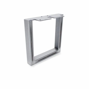 HEVVA Möbelbein GRAZ, 20 cm hoch, aus Rohstahl mit Klarlack. Stabiler U-förmiger Möbelfuß für DIY-Möbel.